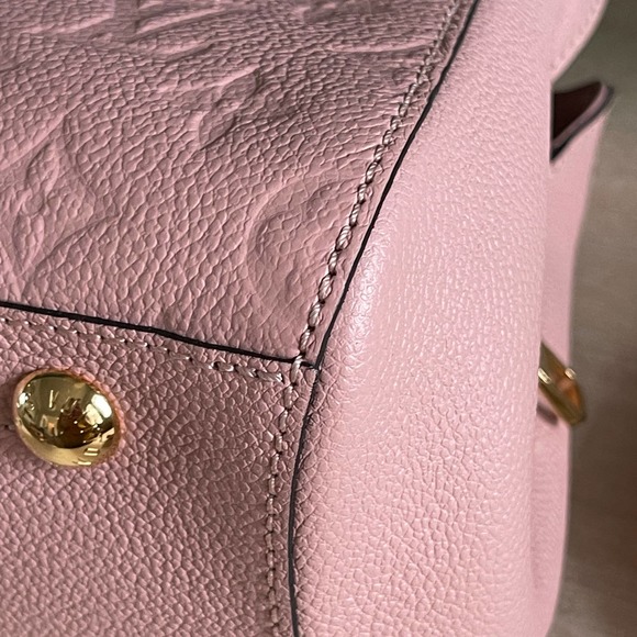 ❌SOLD❌ Louis Vuitton Montaigne BB Empreinte Leather Rose Poudre Crossbody Bag - Picture 8 of 17